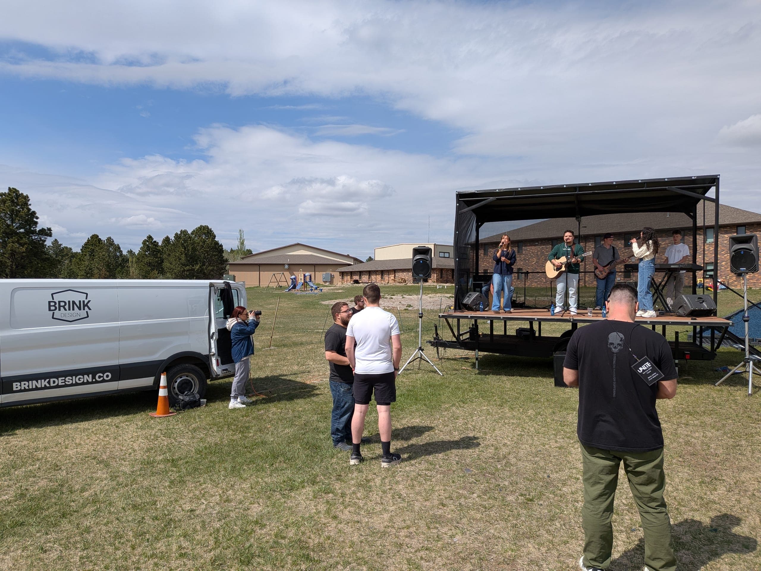 Brink branded van at an outdoor event in the Black Hills
