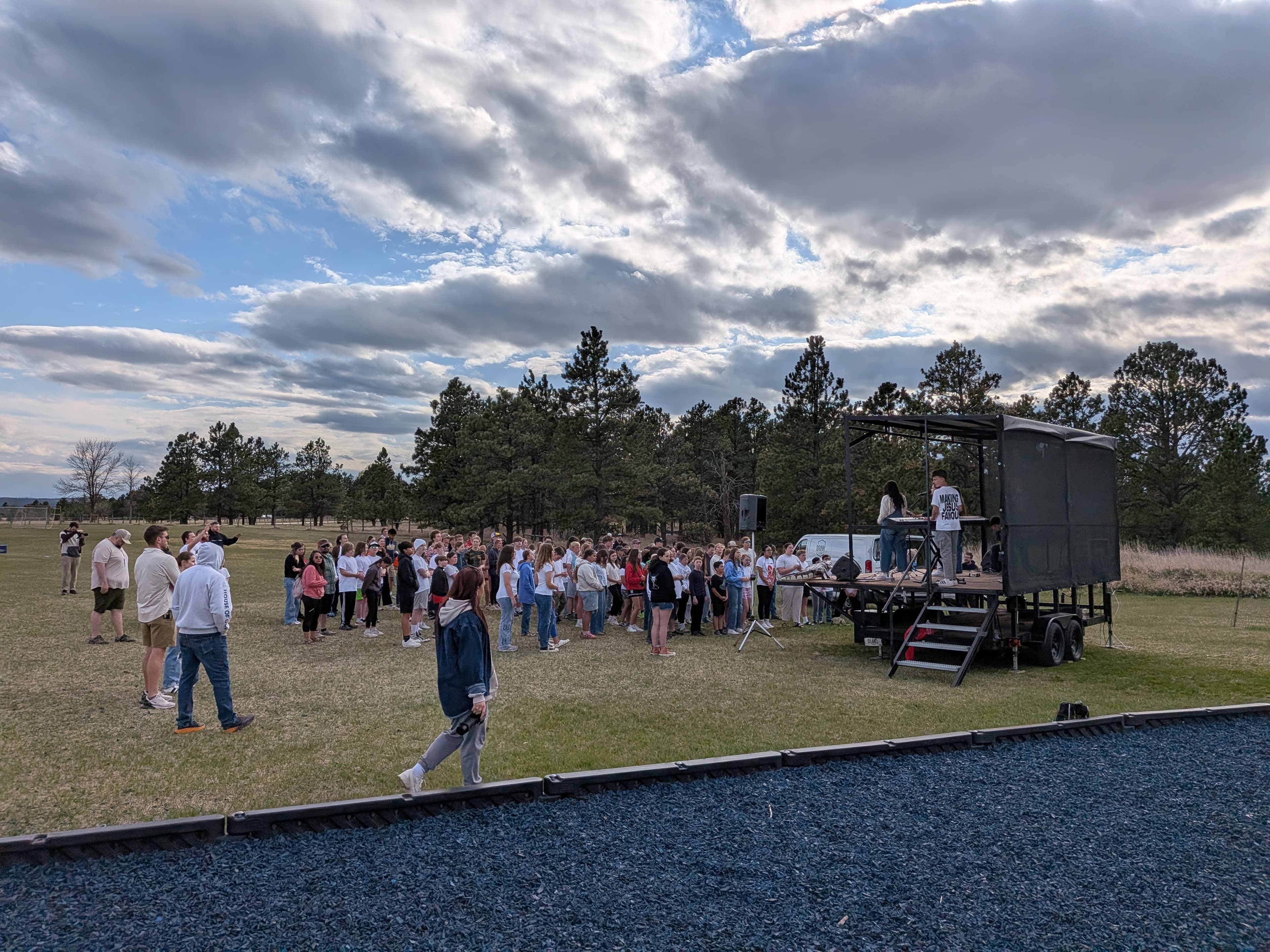 Large crowd at an outdoor Brink Productions event